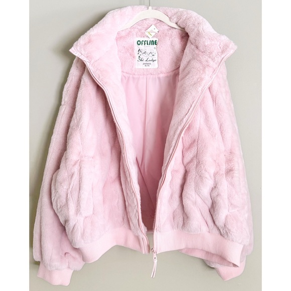 NWT Offline by Aerie Oversized Faux Fur Full Zip Jacket Women’s Size XXL - Picture 2 of 7